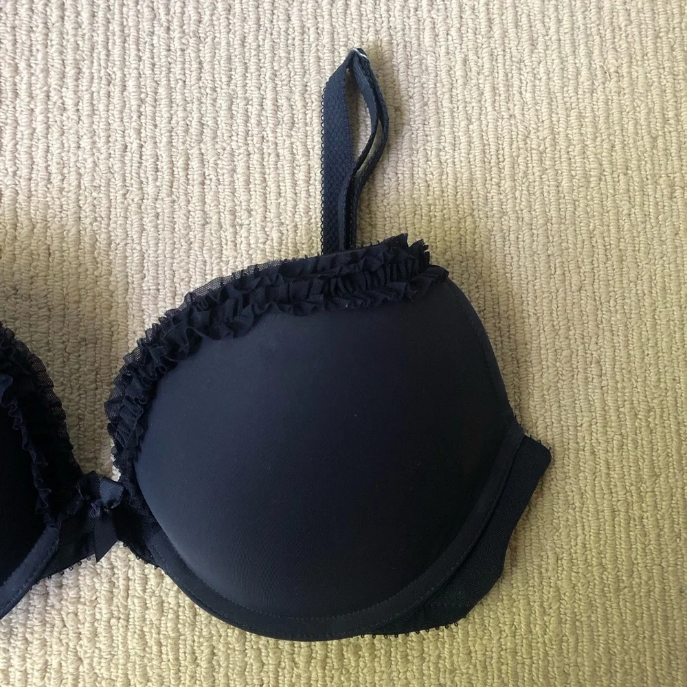 Set of 3 Bras- All 34D - Pink, Navy, and Black - Picture 9 of 16